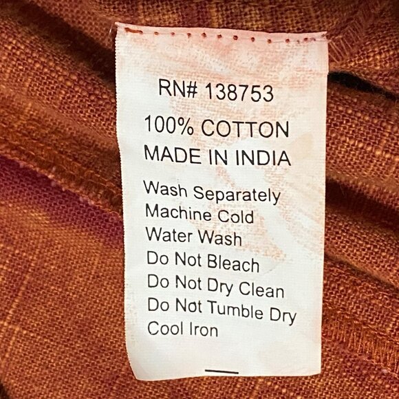 Apothic One Button Blazer Womens XL Orange Artsy Bohemian Earthy Southwestern - Picture 7 of 7